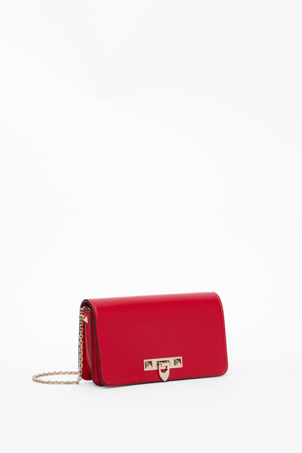 POUCH CON CATENA ROCKSTUD FIERCE IN VITELLO 