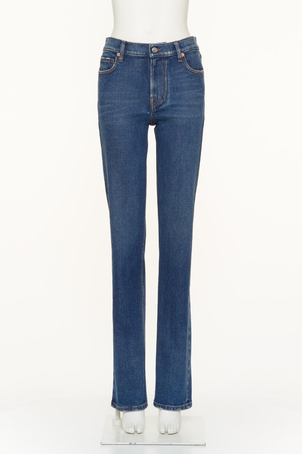 Jeans In Blue Washed Denim