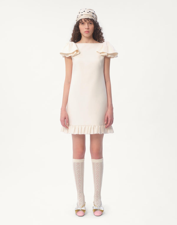 Abito Corto In Crepe Couture 