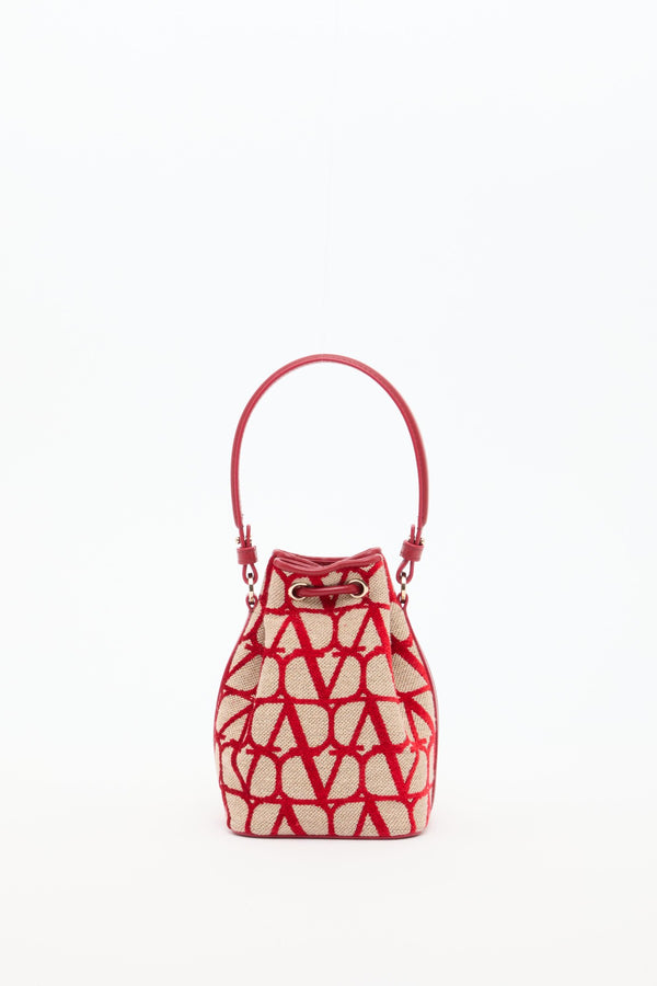 Mini Borsa A Secchiello Vlogo Signature In Toile Iconographe