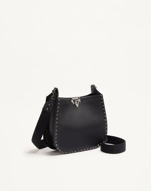 Borsa Hobo Valentino Garavani Rockstud In Vitello Granato 