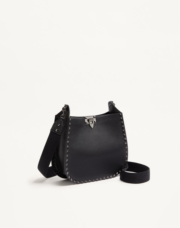 Borsa Hobo Valentino Garavani Rockstud In Vitello Granato 
