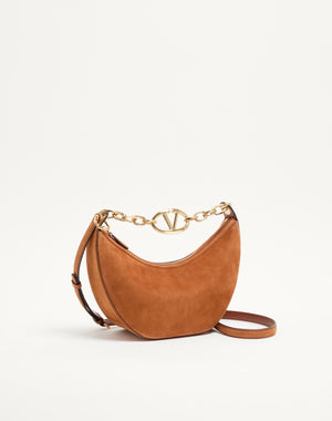 Hobo Piccola Vlogo Moon Bag In Suede Con Catena