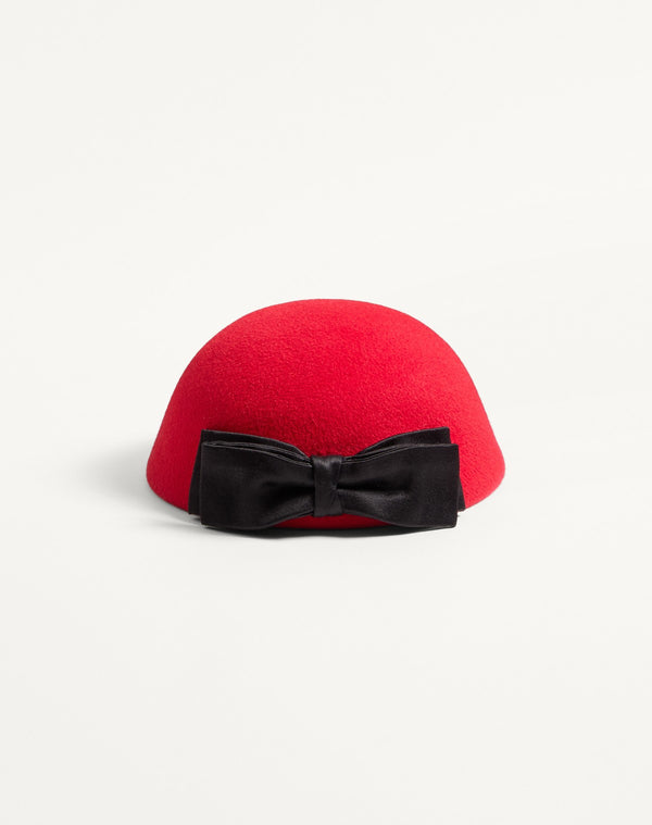 Cappello Vlogo Signature In Tessuto Lapin E Fiocco In Raso