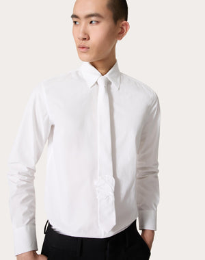 Cravatta Valentie In Lana E Seta Con Ricamo Fiore 