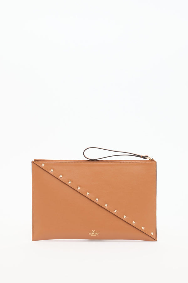 POUCH VALENTINO GARAVANI ROCKSTUD WISPY IN VITELLO