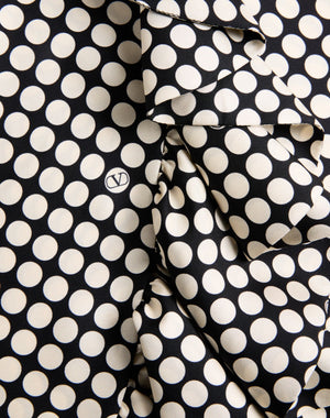 Gonna Midi In Twill Stampa Plus De Pois