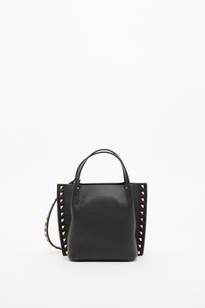 BORSA SHOPPING PICCOLA ROCKSTUD IN VITELLO GRANATO 