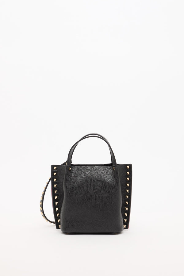 BORSA SHOPPING PICCOLA ROCKSTUD IN VITELLO GRANATO 