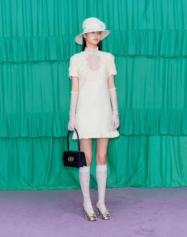 Cappello Vlogo Signature In Panama Traforato E Fiocco In Organza