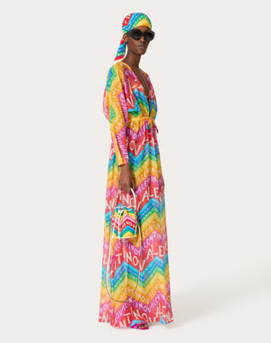 Abito Da Sera In Mussola Valentino Chevron 24 
