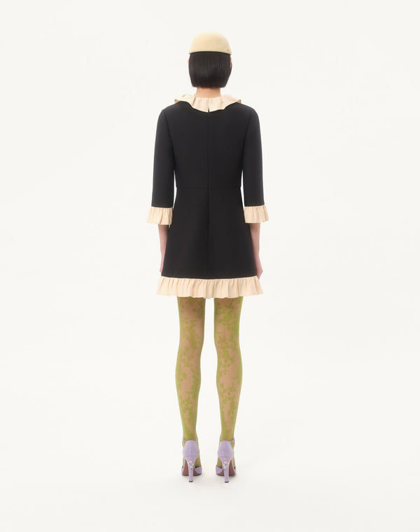 Abito Corto In Crepe Couture 