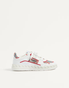 Sneaker Low Top Freedots In Vitello E Tessuto Voyage Imaginaire