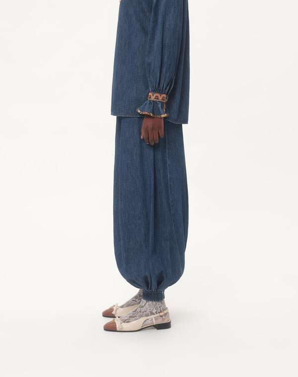 Pantaloni In Denim Chambray 