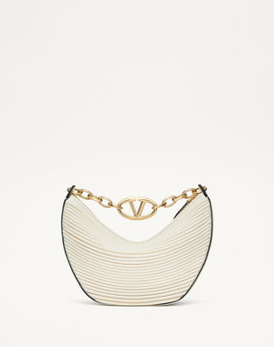 Hobo Piccola Vlogo Moon Bag In Nappa Lavorata Con Catena