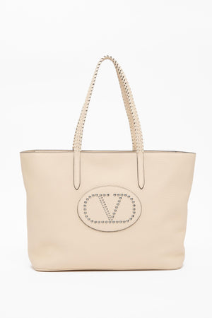 Borsa Shopping Valentino Garavani Nellcôte In Vitello Granato