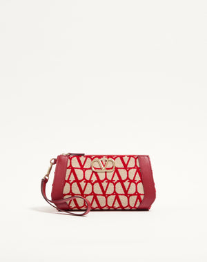 POCHETTE VLOGO SIGNATURE IN TOILE ICONOGRAPHE