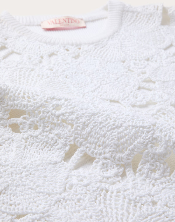 Maglia In Cotone Ricamata