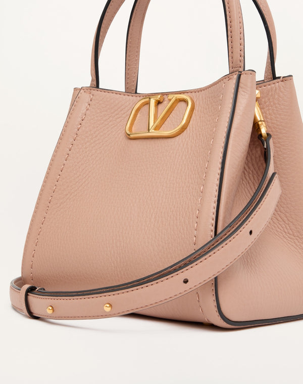 Borsa A Mano Piccola Valentino Garavani Alltime In Vitello Granato