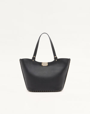 BORSA SHOPPING PICCOLA ROCKSTUD IN VITELLO GRANATO