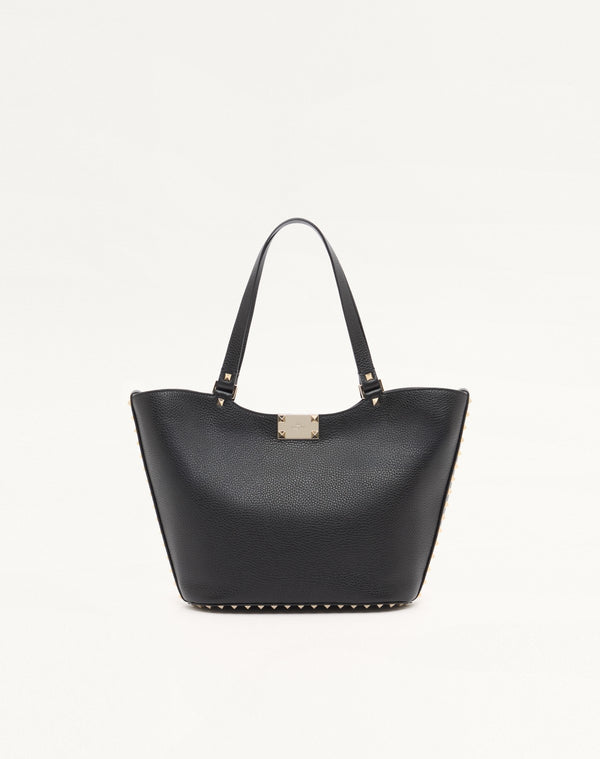 BORSA SHOPPING PICCOLA ROCKSTUD IN VITELLO GRANATO
