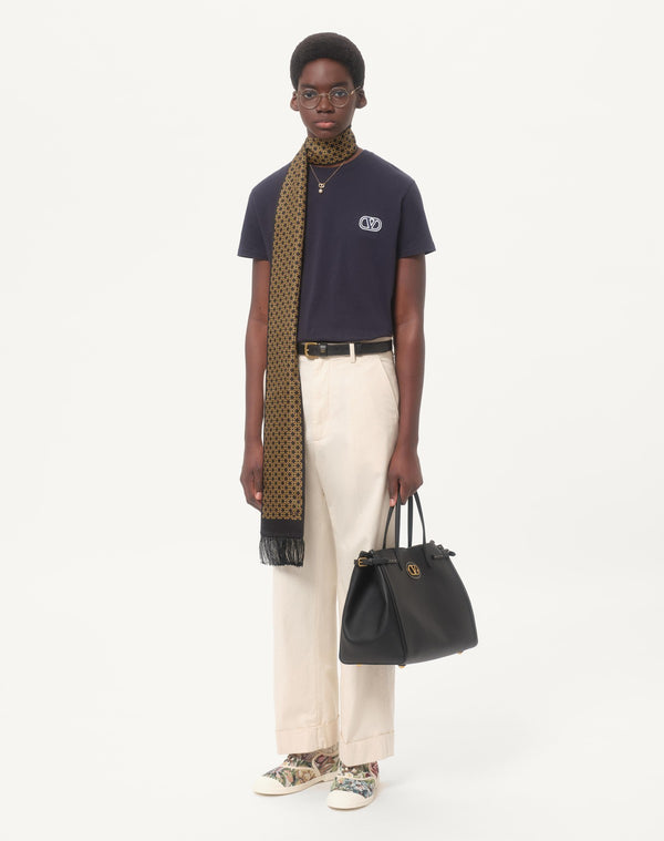 T-Shirt In Cotone Con Patch Vlogo Signature