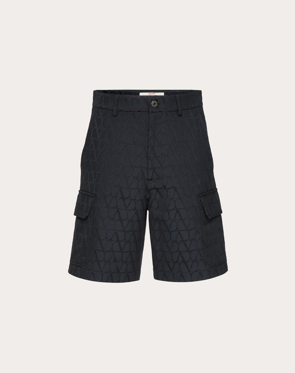 Bermuda In Cotone Con Motivo Toile Iconographe