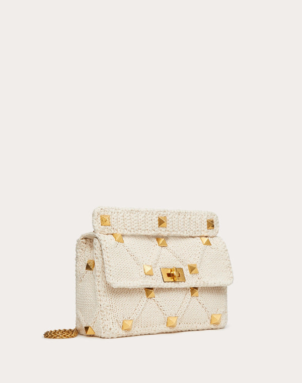 Borsa Grande Con Catena Roman Stud In Maglia