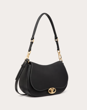 Borsa A Spalla Media Valentino Garavani Ohval In Vitello Nappato