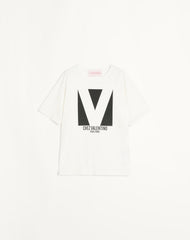 T-Shirt In Jersey Cotton Con Stampa Chez Valentino