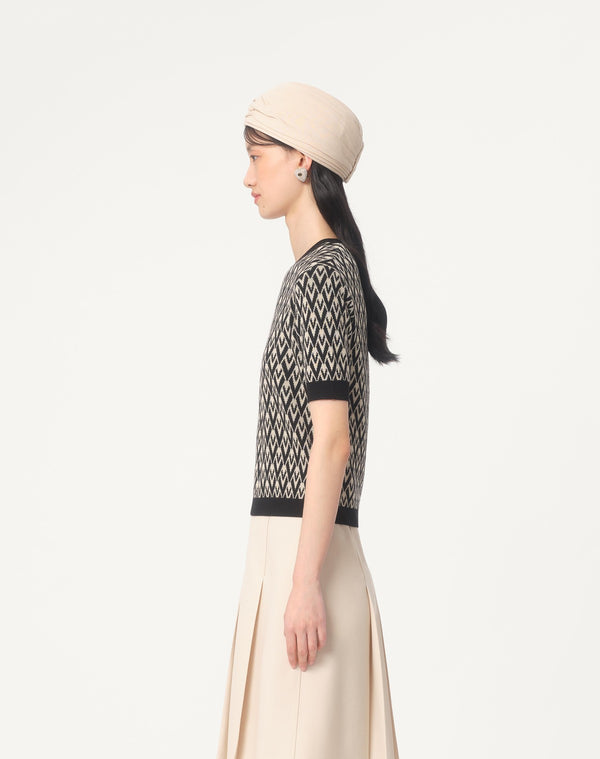 Maglia In Lana Jacquard Toute La V 