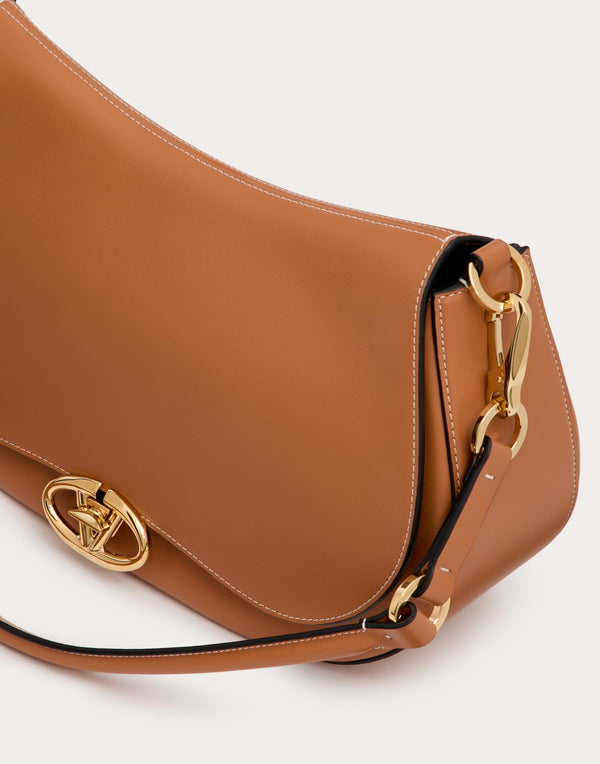 Borsa A Spalla Media Valentino Garavani Ohval In Vitello Nappato