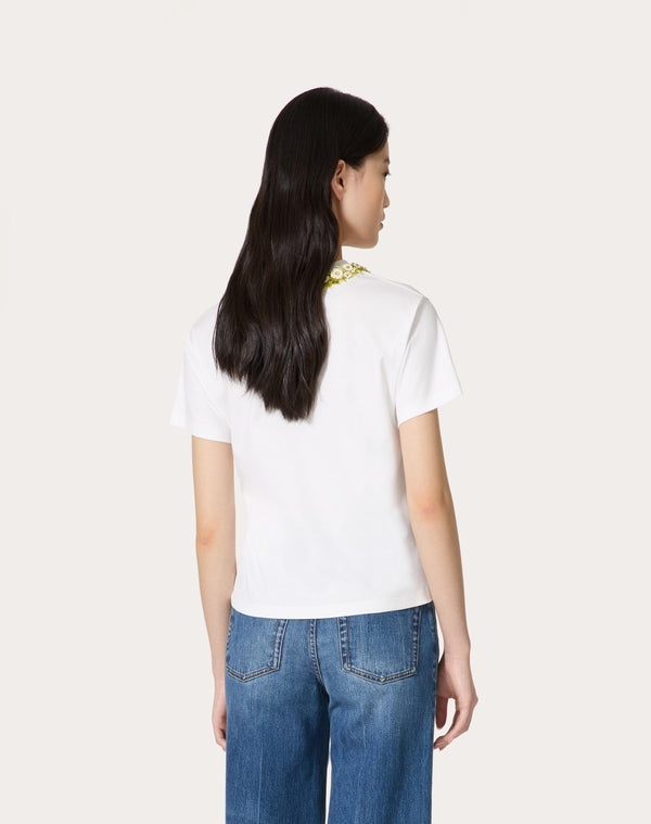 T-Shirt In Cotton Jersey Ricamata