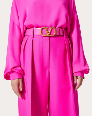 Cintura Reversibile Vlogo Signature In Vitello Lucido 40 Mm