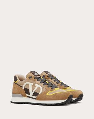 Sneaker Low-Top Vlogo Pace In Crosta, Tessuto E Vitello