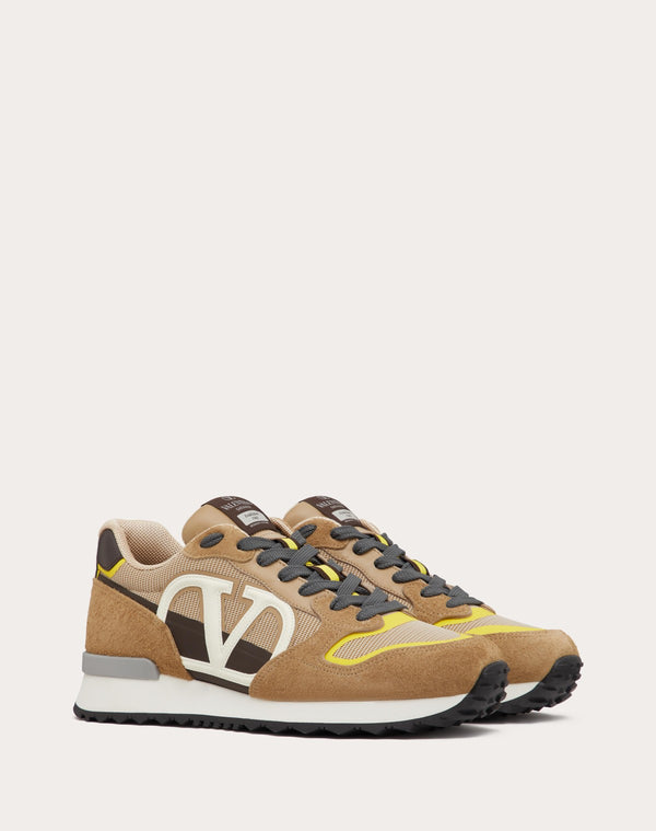Sneaker Low-Top Vlogo Pace In Crosta, Tessuto E Vitello