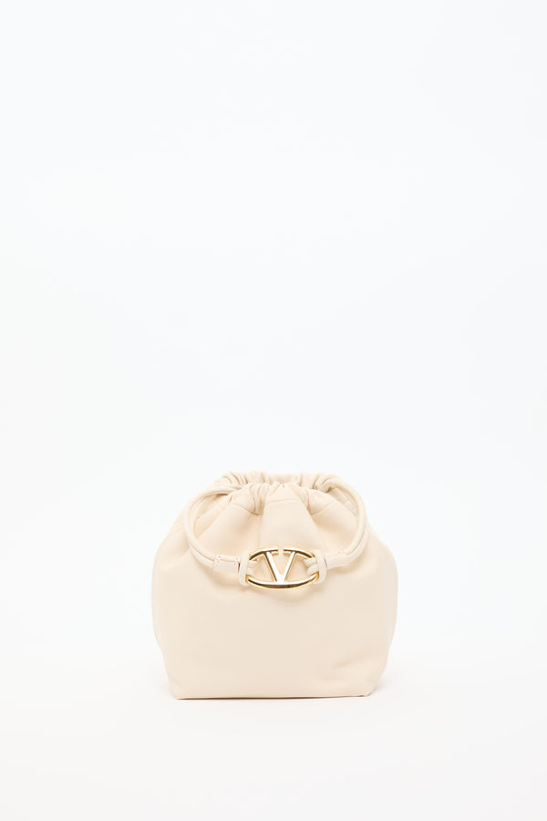 BORSA A SACCHETTO VLOGO POUF IN NAPPA