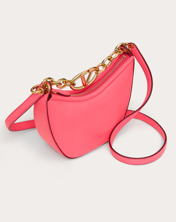 Mini Hobo Vlogo Moon Bag In Nappa Con Catena
