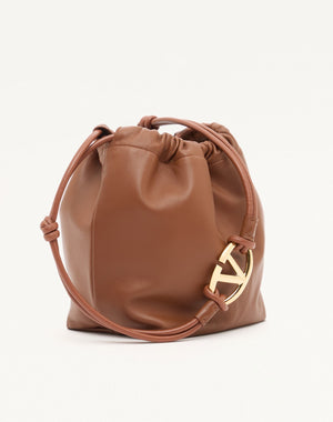 BORSA A SACCHETTO VLOGO POUF IN NAPPA