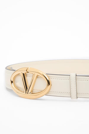 CINTURA VLOGO THE BOLD EDITION IN VITELLO LUCIDO 30 MM