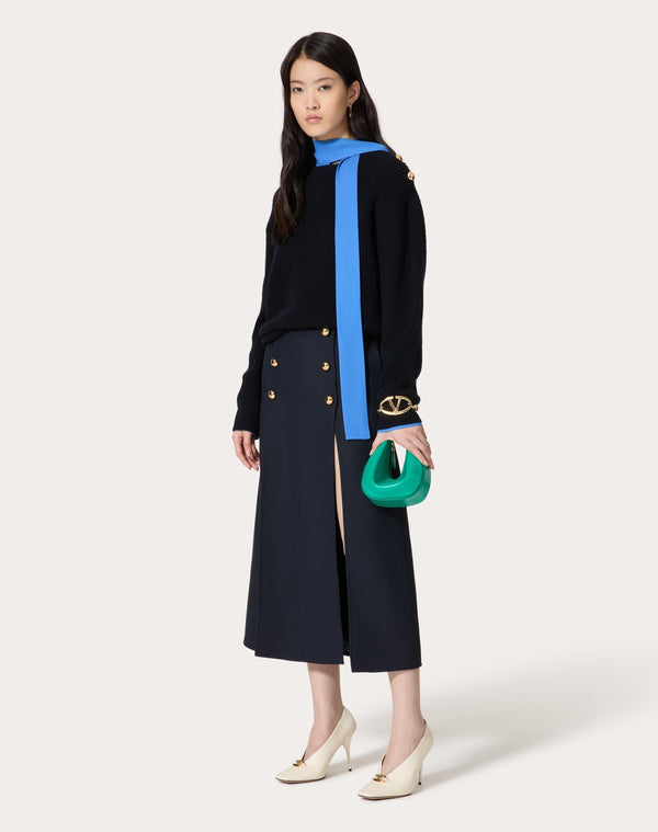 Mini Hobo Vlogo Moon Bag In Nappa Con Catena