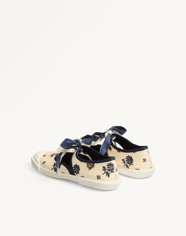 Sneaker Ballerina Bay By Bay In Tessuto Papier Floral