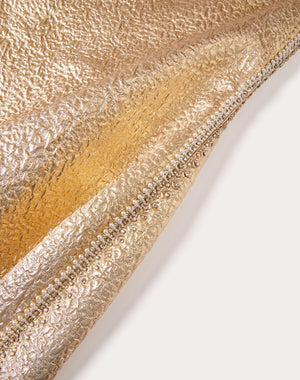 Abito Ricamato In Crispy Gold 
