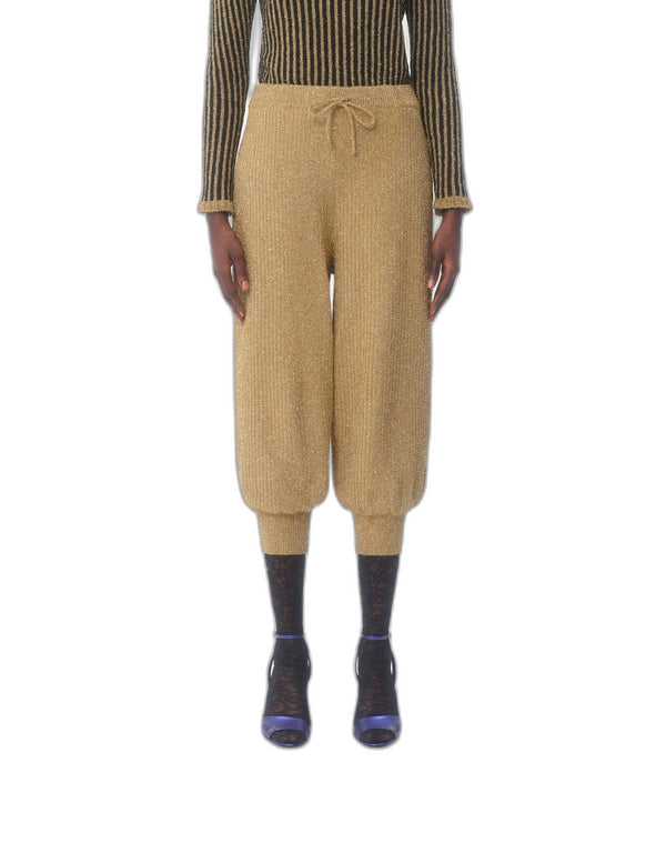 Pantaloni Di Maglia In Lurex 