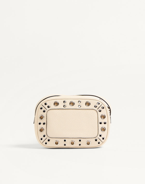 Borsa A Tracolla Valentino Garavani Nellcôte In Vitello Granato