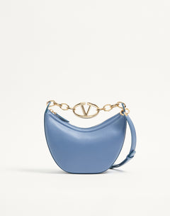 Mini Hobo Vlogo Moon Bag  In Nappa Con Catena