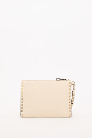 POUCH ROCKSTUD IN VITELLO GRANATO