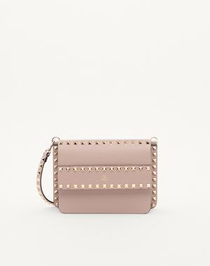 BORSA PICCOLA A TRACOLLA ROCKSTUD IN VITELLO GRANATO