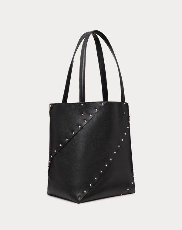Borsa Shopping Valentino Garavani Valentino Garavani Rockstud Wispy In Vitello 