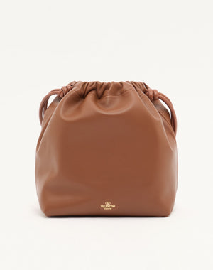 BORSA A SACCHETTO VLOGO POUF IN NAPPA
